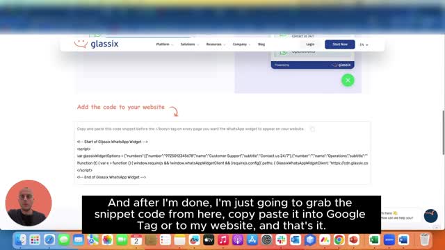 Glassix Free WhatsApp Widget For Website