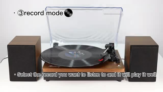 Stereo Speaker System Turntable With Speakers R612