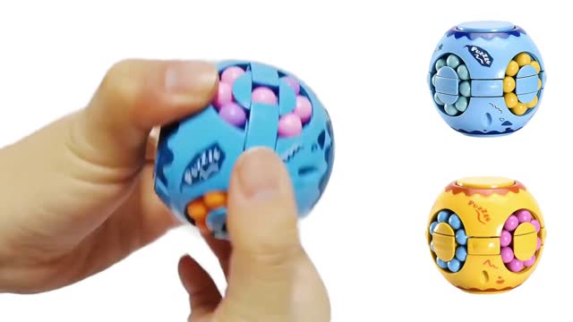 Magisk Roterande Pusselboll Anti Stress Blå Rosa Gul Spinner Boll
