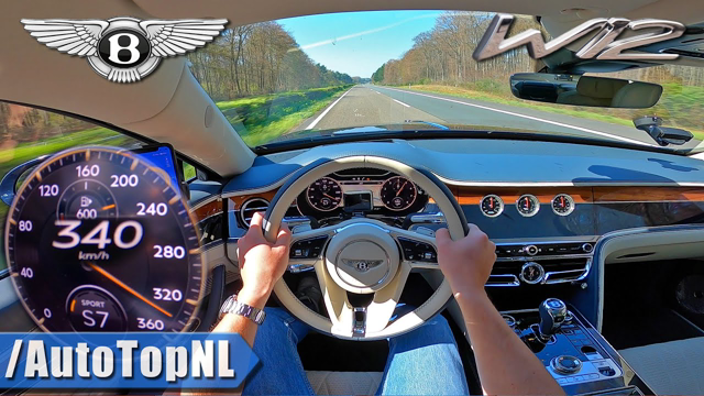 BENTLEY Flying Spur *340km/h* TOP SPEED on AUTOBAHN by AutoTopNL