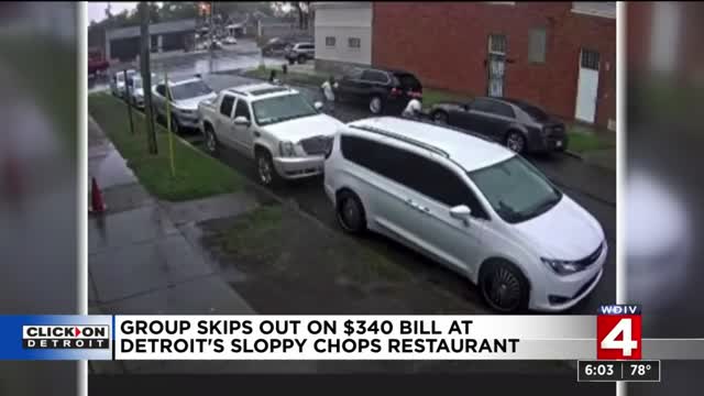 Group skips out on $340 bill at Detroit's Sloppy Chops restaurant