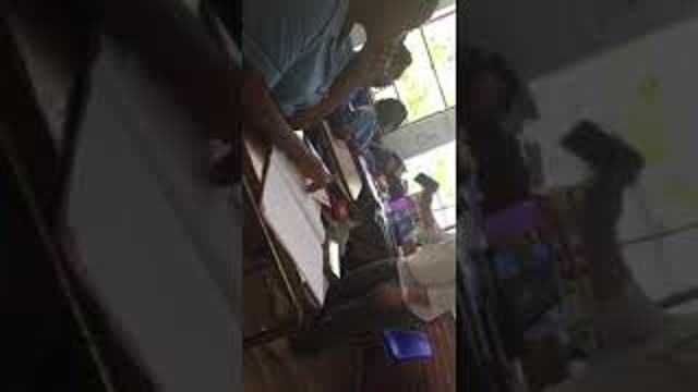 White teacher in racist rage