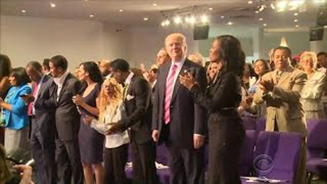 Trump visits black church in Detroit: I'm here "to listen"