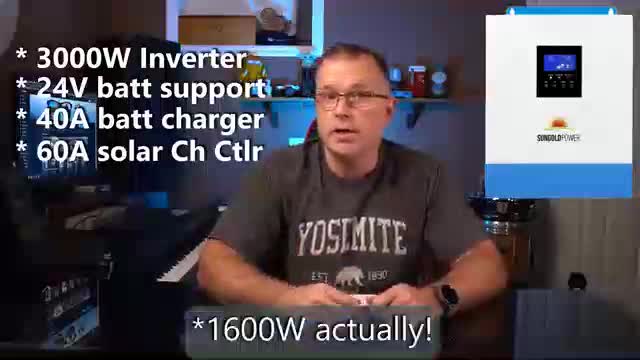 SunGoldPower 24V 3000W All-in-One Hybrid Inverter Charger: Detailed How-to & Review incl Wifi Setup