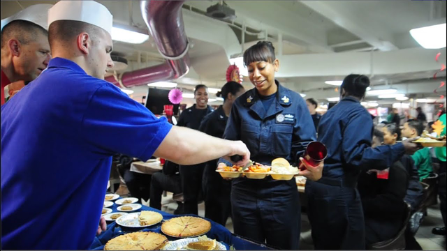 Thanksgiving aboard USS Carl Vinson in the Arabian Gulf