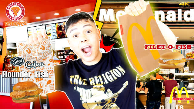 Popeyes Flounder Fish VS McDonalds Fil A Fish