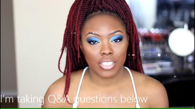 BLUE EYESHADOW ON DARK SKIN WOC