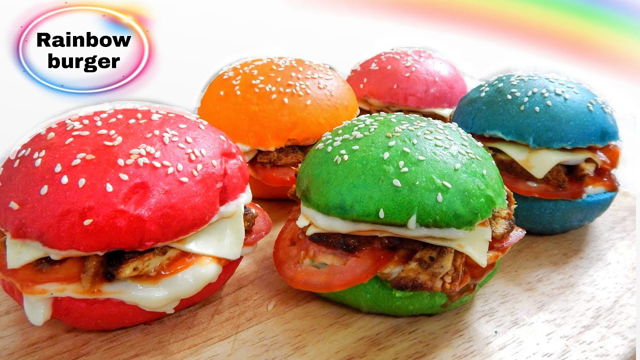 Rainbow Burgers | especially for kids | Colourful Burger Recipe | Yummy Colourful Fancy Burgers.
