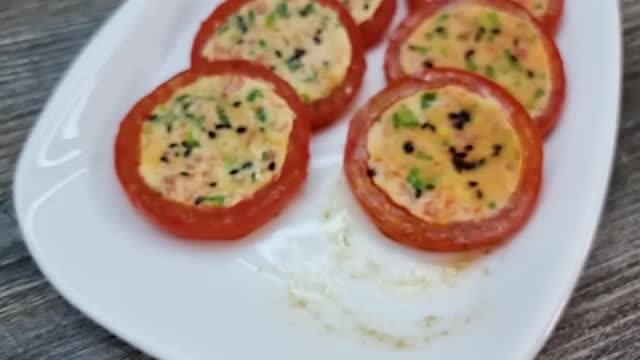 They are so delicious. Tasty tomatoes breakfast treats