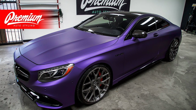 Watch Us Vinyl Wrap This Car! Mercedes Benz S63 AMG