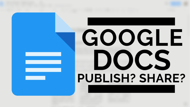 Google Docs - Publish to the web or Share | What's the Diff???