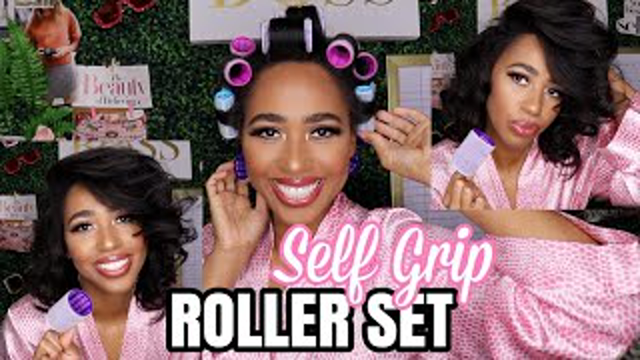 SELF GRIP HAIR ROLLERS: Roller Set On Dry Relaxed Hair FOR BEGINNERS