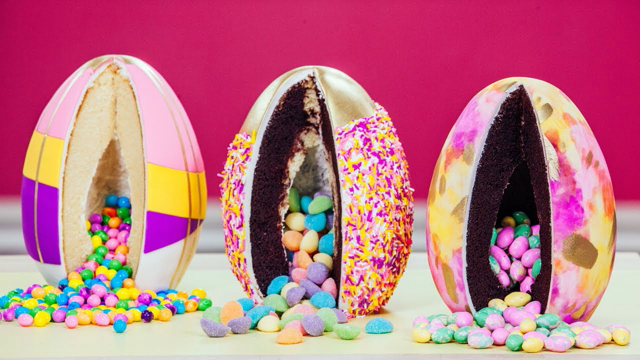 GIANT Surprise Inside Eggs!? | Baking Easter Donuts, Cookies, Cadbury Mini Eggs Cake