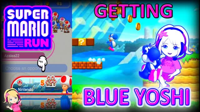 Super Mario Run Getting Blue Yoshi - Toad Rally Azalea22