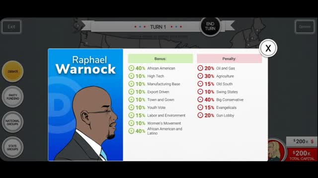 270 Gameplay: Playing as Liz Cheney (A more typical republican)