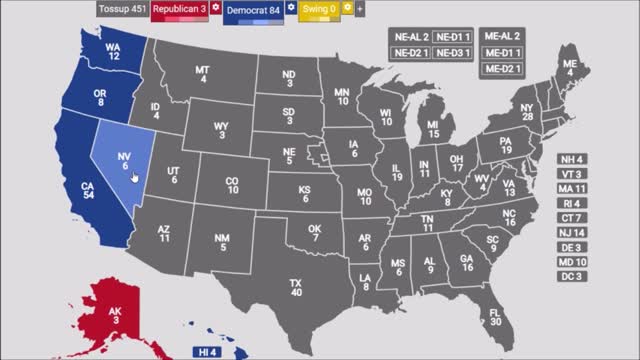 Representing the Representative: Political leanings of each state