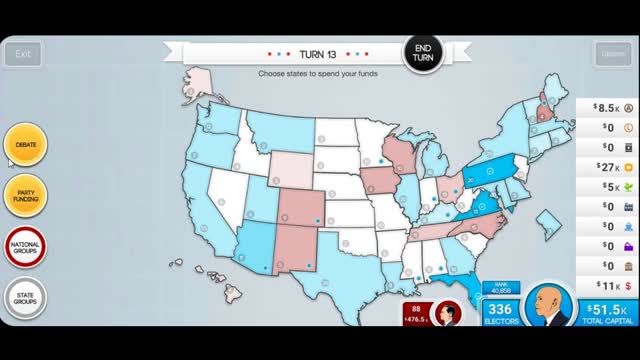 270 Gameplay: A bit of Democrat strategy