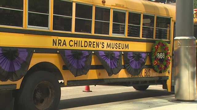 Mile-long bus convoy protests gun violence at Sen. Cruz's office