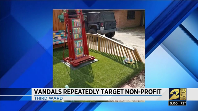 Vandals repeatedly target nonprofit