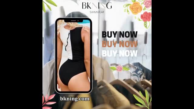 Black and white patchwork bikini Bkningcom