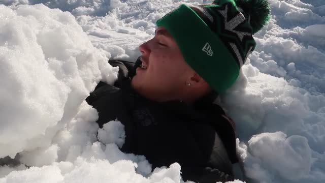 I Spent 10 HOURS Buried In Snow
