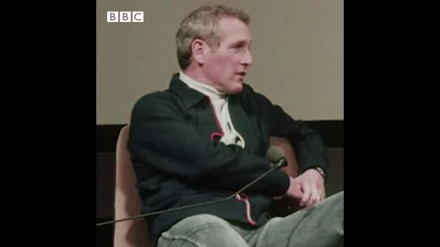 Paul Newman with Joan Bakewell - talks protest and politics at the NFT