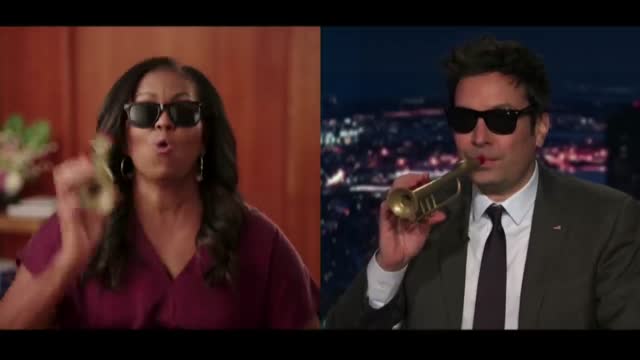 Michelle Obama and Jimmy Crash Random Zoom Meetings | The Tonight Show Starring Jimmy Fallon