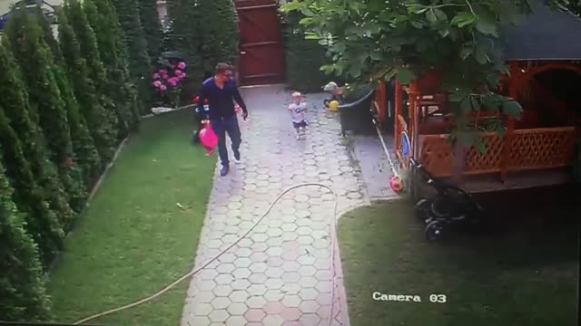 Hero Dad saves 2 year old daughter from dog attack.