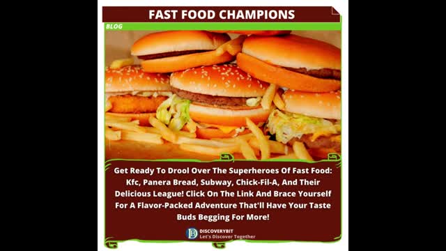 Revealed America's Elite 20 Fast Food Destinations!