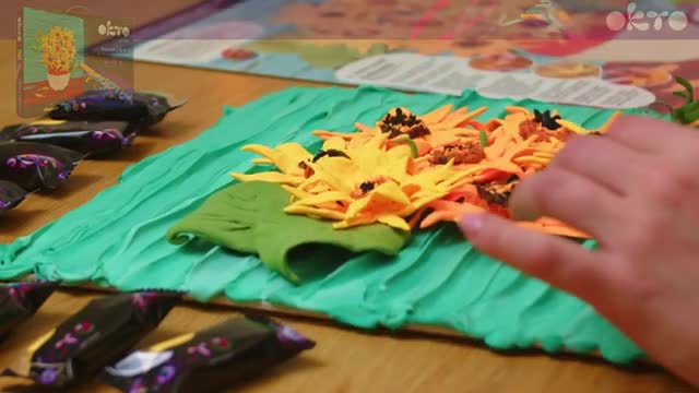 Vincent Van Gough Sunflowers 3D Painting Kit - Sensory Arts and Craft Kits from OktoClay @ www.OktoClay.co.uk