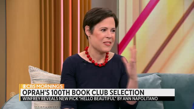 Oprah talks 100th book club pick with "Hello Beautiful" author Ann Napolitano