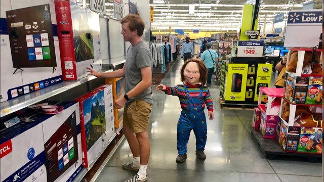 Scaring People In a Chucky Costume (Someone Cried)