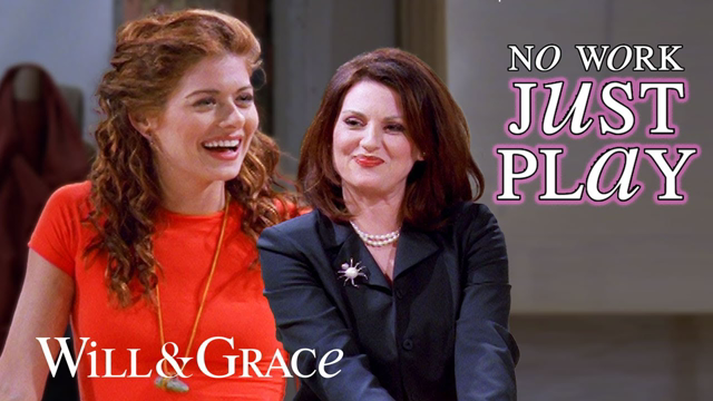 Grace & Karen at work doing no work | S2 | Will & Grace