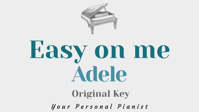 Easy on me - Adele (Original Key Karaoke) - Piano Instrumental Cover with Lyrics