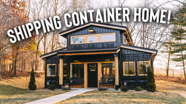 900sqft Shipping Container House w/ Basketball Court!! | Container Home Airbnb Tour!