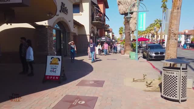 Downtown Palm Springs California Walking Tour 2023 4k