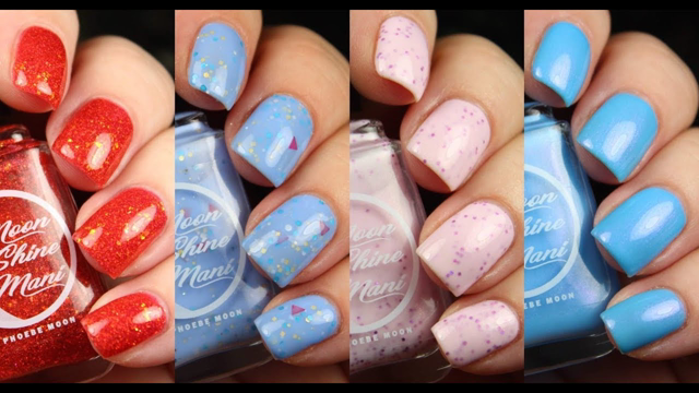 Moon Shine Mani Daddy Daughter Trio and July FB Exclusive