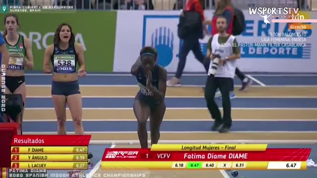 Fatima Diame - Long Jump | 2020 Spanish Indoor Championships