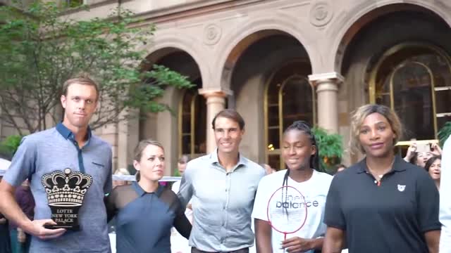 Serena & Venus Williams VS Rafael Nadal & Coco Gauff | 2019 Lotte NY Palace Badminton Tournament