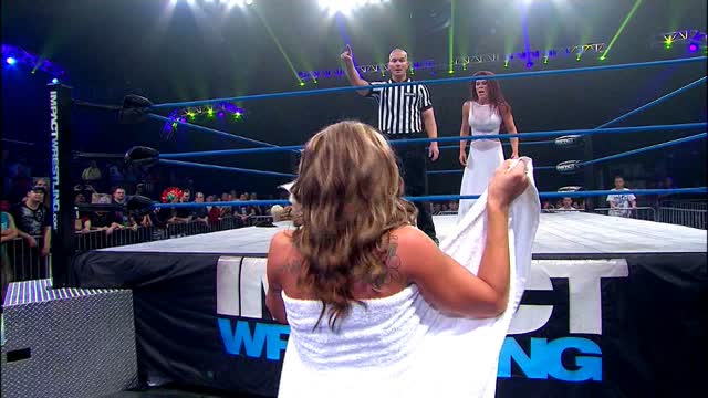 The Knockouts Evening Gown Match: Madison Rayne vs. Angelina Love