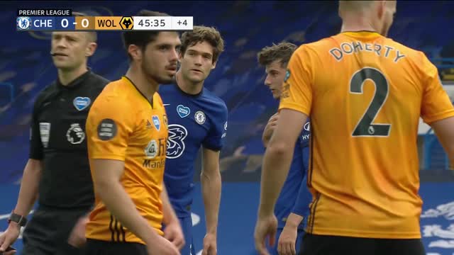Chelsea strike first with Mason Mount free kick v. Wolves | Premier League | NBC Sports