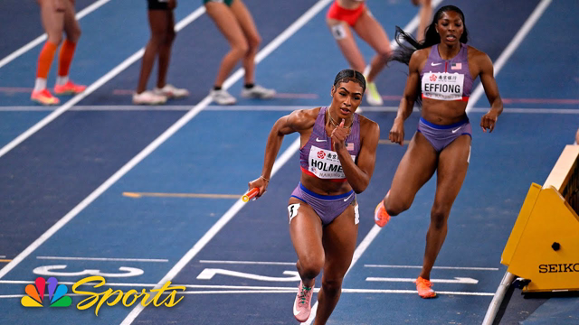 Team USA wins women’s 4x400m relay in DOMINANT fashion at World Indoor Championships | NBC Sports