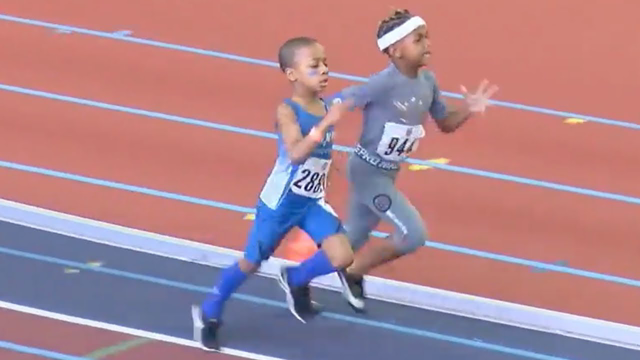 Incredible Finish In 7-Year-Old 800m!