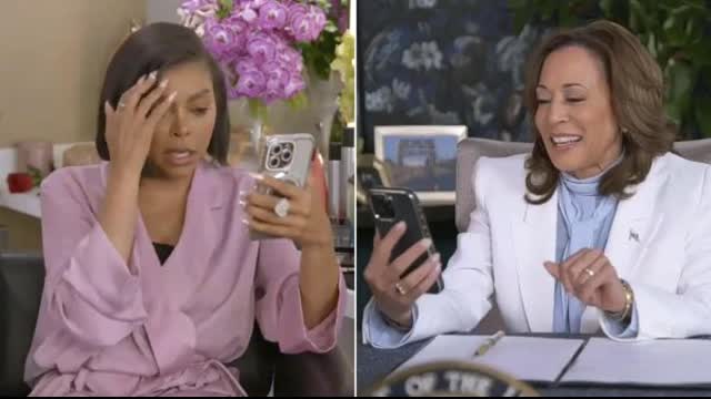 TARAJI P. HENSON GETS KAMALA HARRIS ON THE PHONE