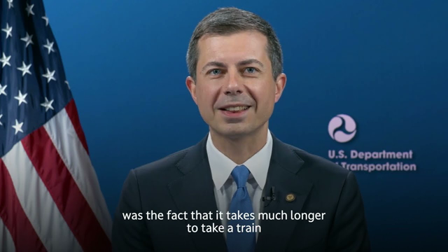 Secretary Pete Buttigieg celebrates the completion of the South Shore train line
