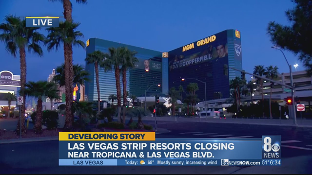 At least 12 resorts on the Las Vegas Strip will close temporarily
