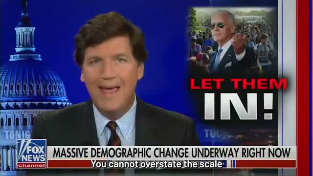 Tucker Carlson told his audience to take action about the great replacement theory