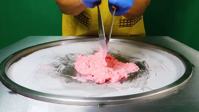 Make Ice Cream Rolls with Apples | ASMR Fried Ice Cream Apple Fruit | Street Food