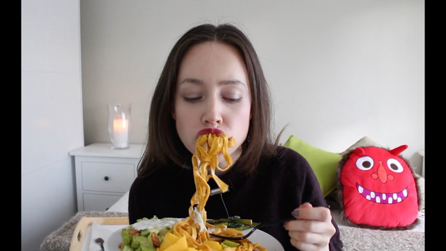 ASMR Whisper Intense Eating Sounds | Carrot Pasta, Salad, Asparagus and Mango