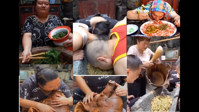 OMG People eating like pigs, pigging out, mukbang pig, straight from the trough